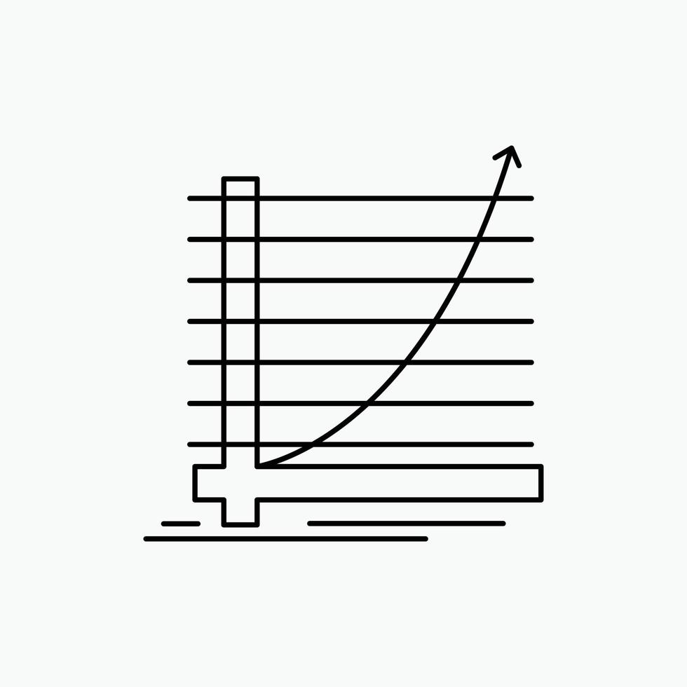 Arrow. chart. curve. experience. goal Line Icon. Vector isolated illustration