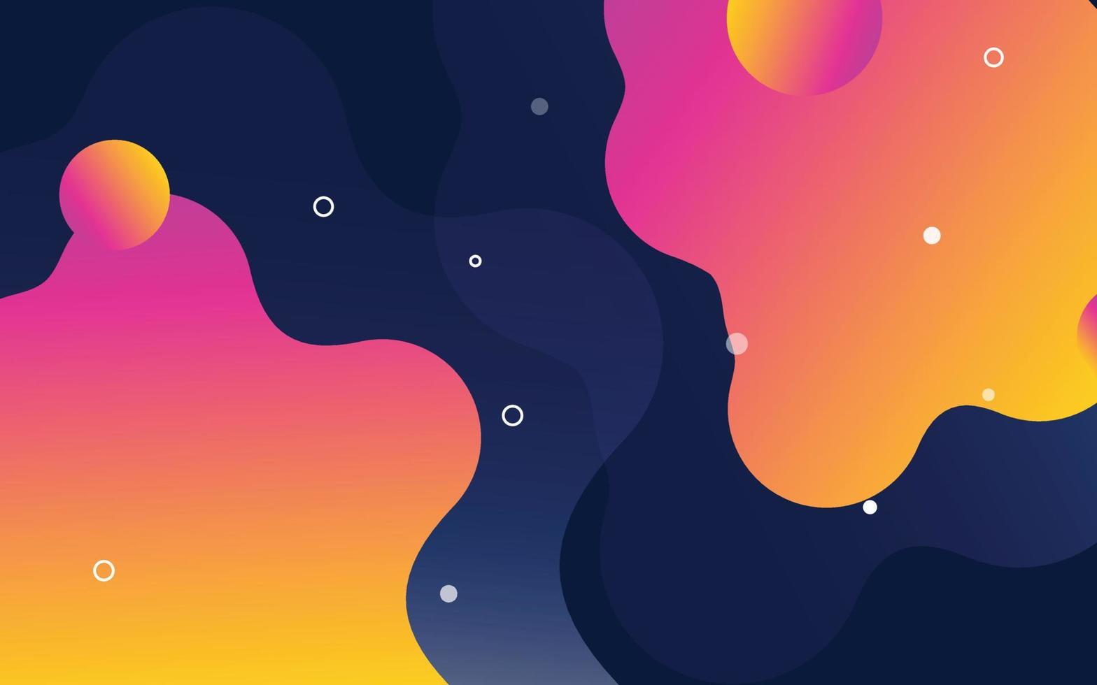 Liquid shapes and forms. blobs with gradient color. flat cartoon. isolated set of stain spot design. typography or banner. Abstract artistic design vector