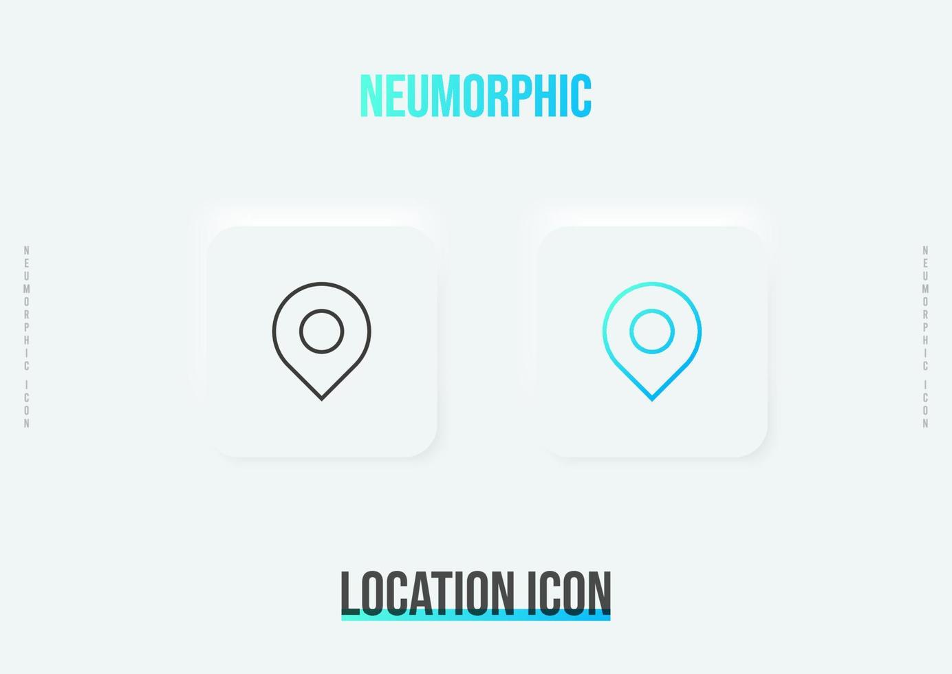 Neumorphic Location Icon vector