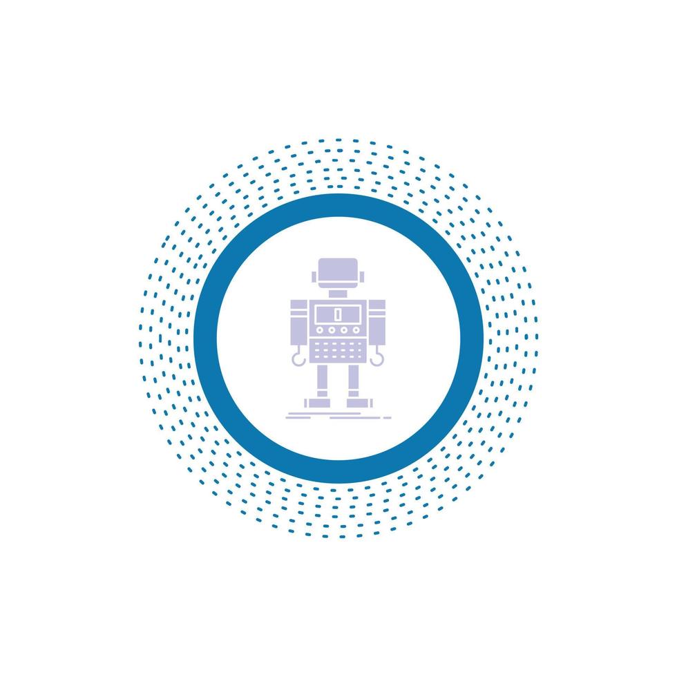 autonomous. machine. robot. robotic. technology Glyph Icon. Vector isolated illustration