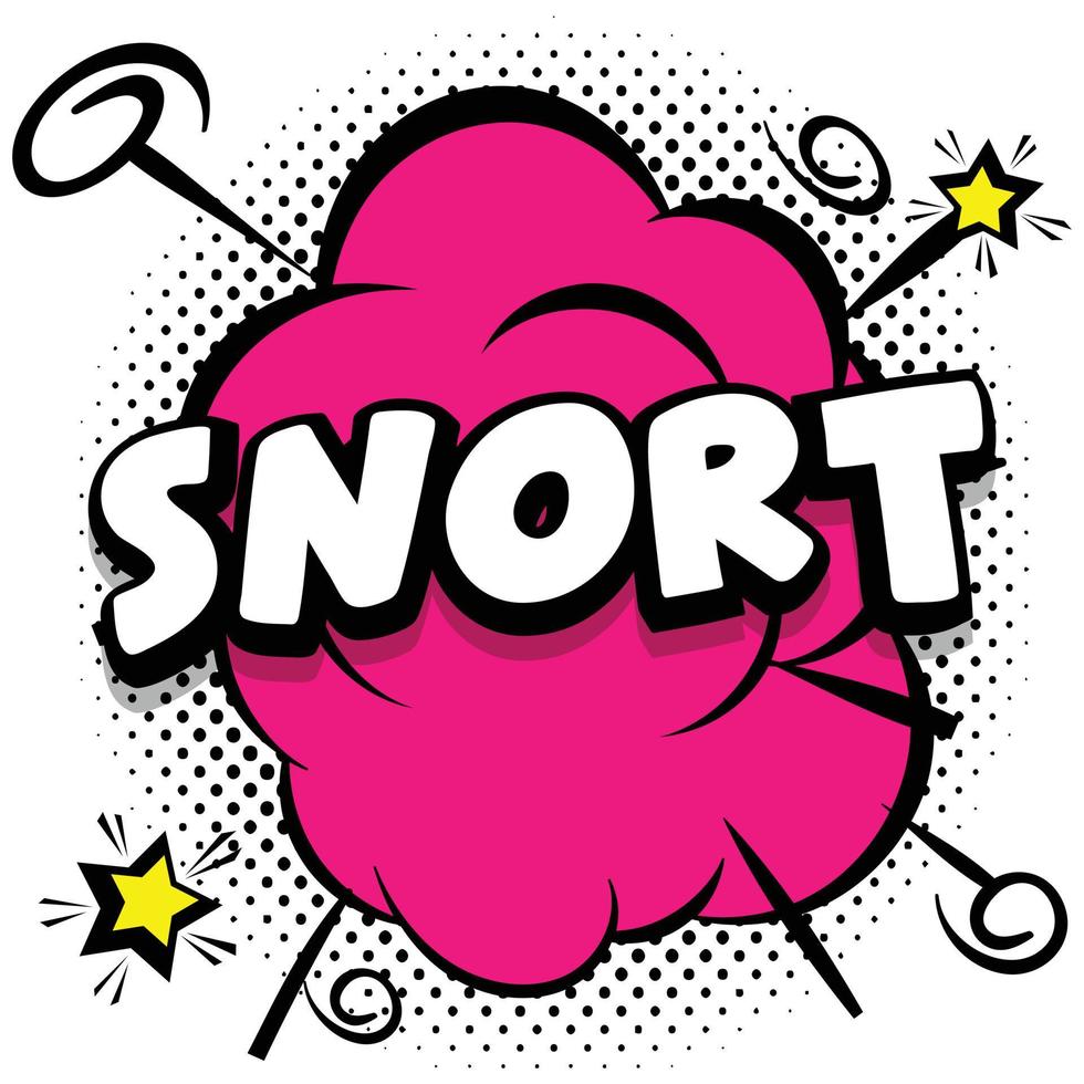 snort Comic bright template with speech bubbles on colorful frames vector