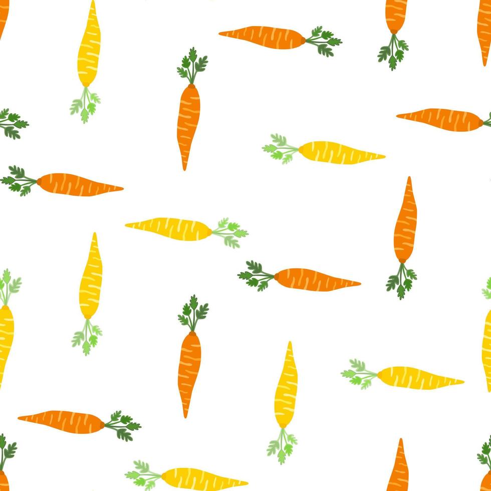 Hand drawn carrot seamless pattern. Doodle carrots wallpaper. 12983005