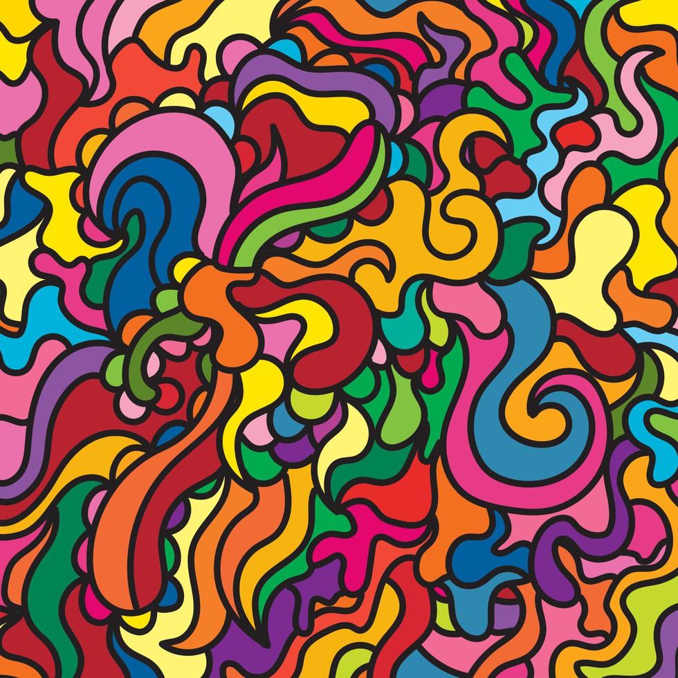 arte de fondo abstracto dibujado a mano vector