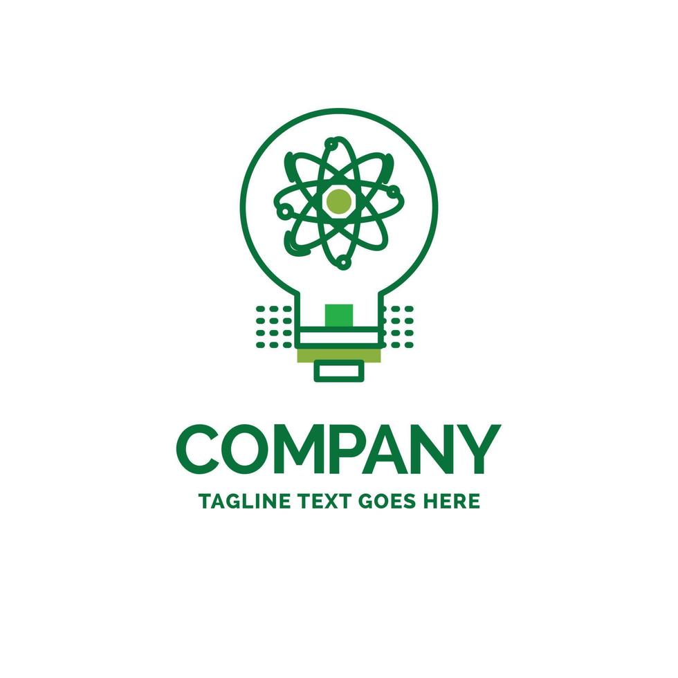 idea. innovation. light. solution. startup Flat Business Logo template. Creative Green Brand Name Design. vector