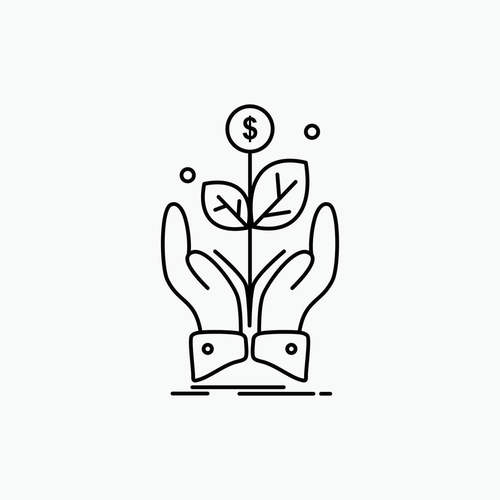 business. company. growth. plant. rise Line Icon. Vector isolated illustration