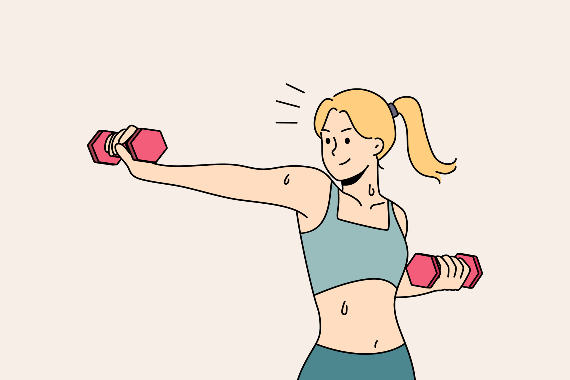 Active fit young woman with dumbbells training for good body figure. Toned girl in sportswear workout do sports follow healthy lifestyle. Vector illustration. 12983454 Vector Art at Vecteezy Active fit young woman with dumbbells training for good body figure. Toned girl in sportswear workout do sports follow healthy lifestyle. Vector illustration. 12983454 Vector Art at Vecteezy