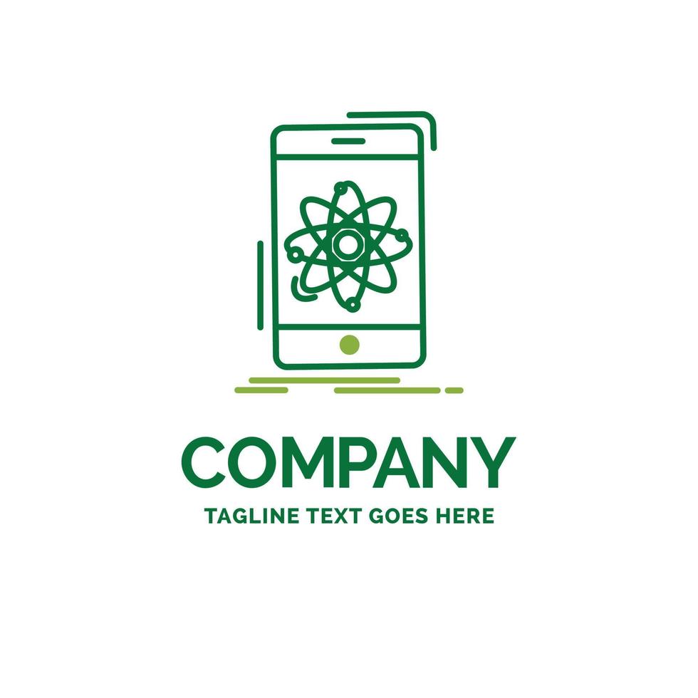 data. information. mobile. research. science Flat Business Logo template. Creative Green Brand Name Design. vector