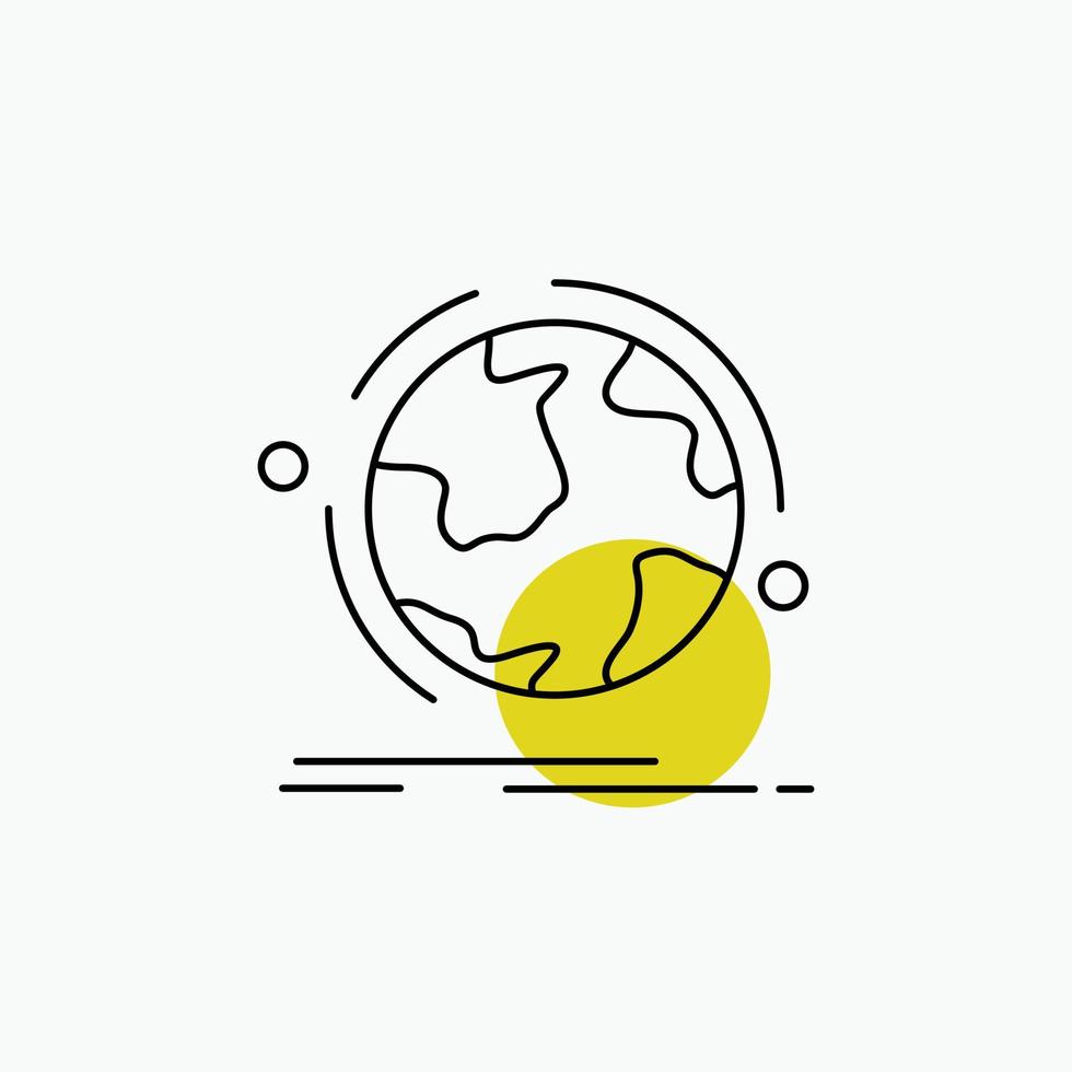 globe. world. discover. connection. network Line Icon vector