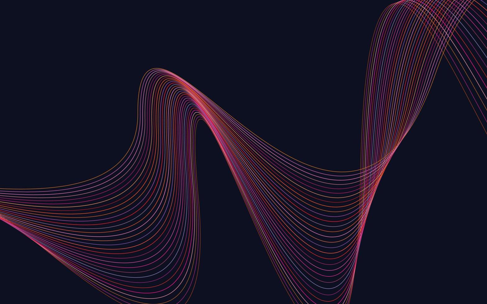 Wave of the many colored lines. Abstract wavy stripes background isolated vector