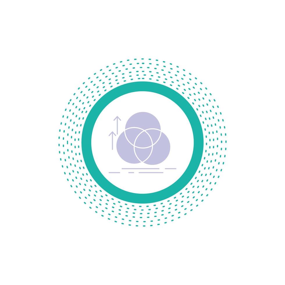 balance. circle. alignment. measurement. geometry Glyph Icon. Vector isolated illustration