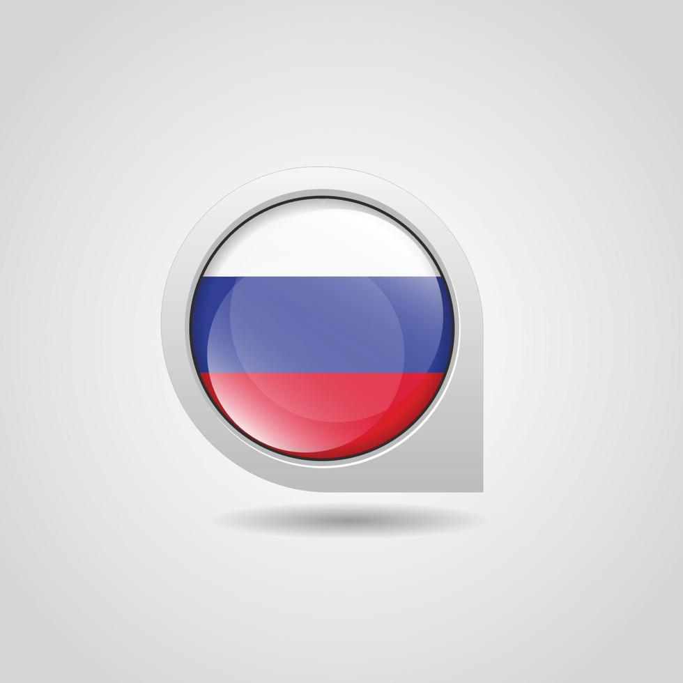 Russia Flag Map Pin vector