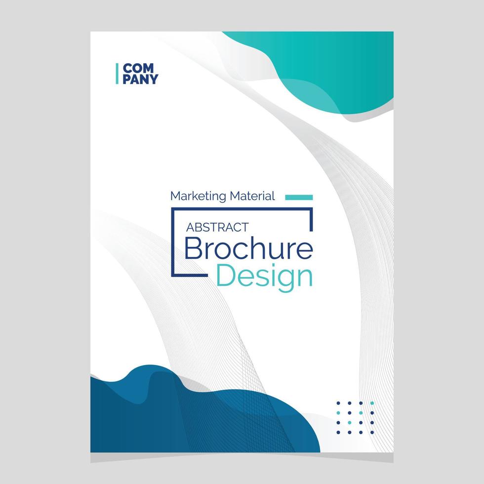 Abstract Brochure Design. Liquid Shape Blob Design Element. Marketing Material vector