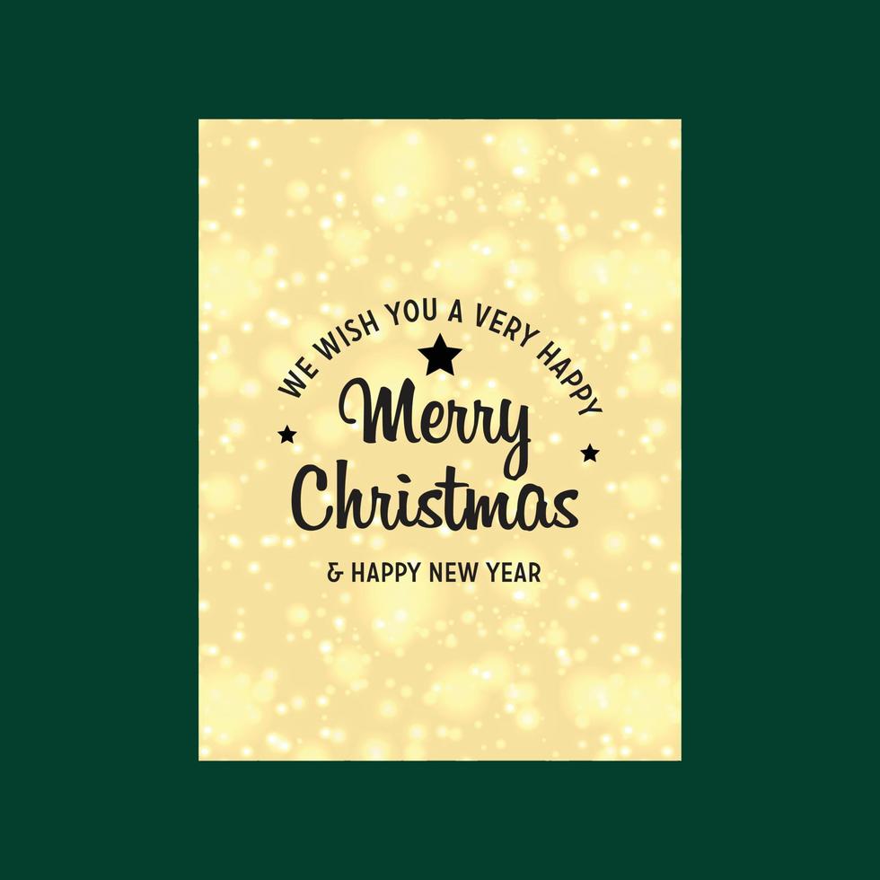 We Wish you a very Happy Merry Christmas and Happy New Year glowing Poster background vector