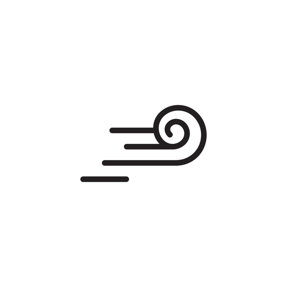 Wind vector icon design template