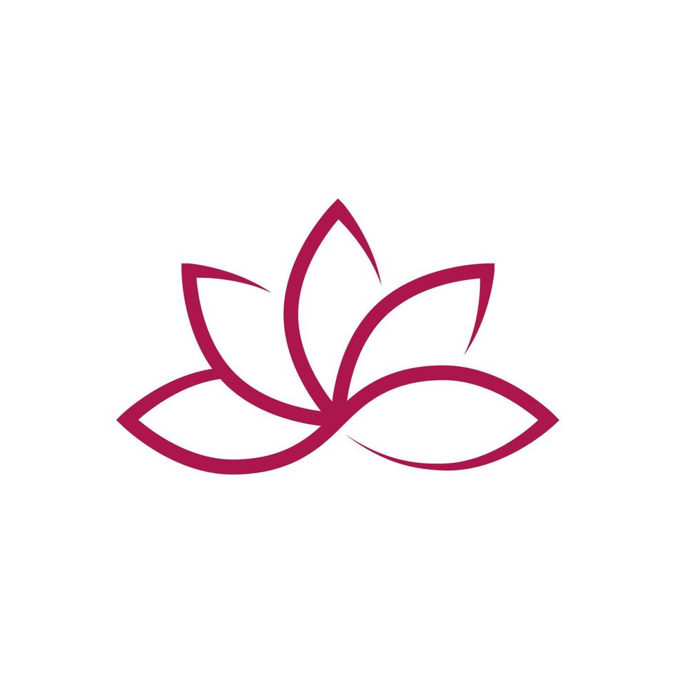 beauty lotus flower vector icon