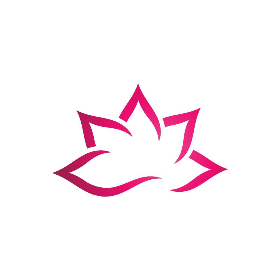 beauty lotus flower vector icon