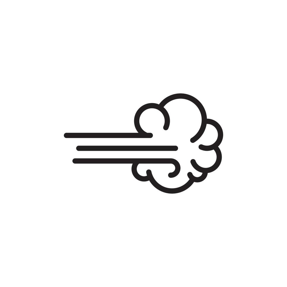 Wind vector icon design template