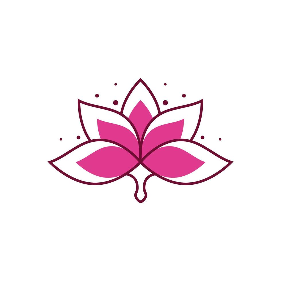 beauty lotus flower vector icon