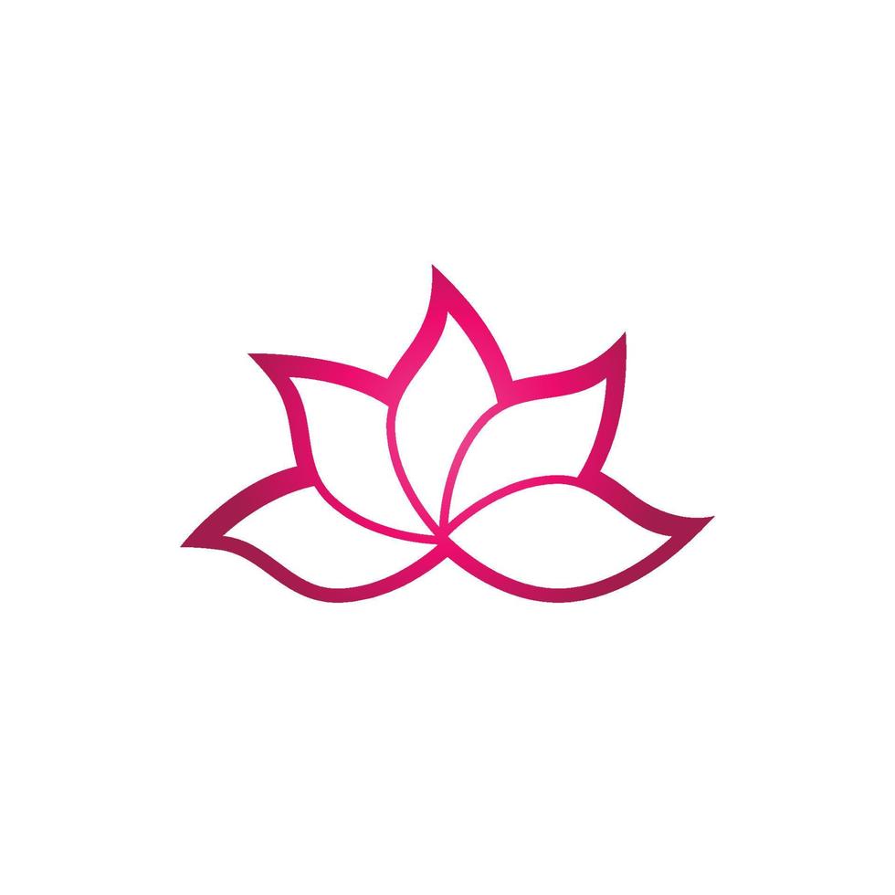 beauty lotus flower vector icon