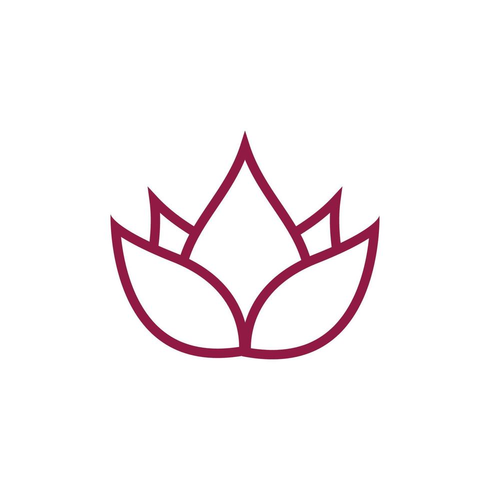 beauty lotus flower vector icon