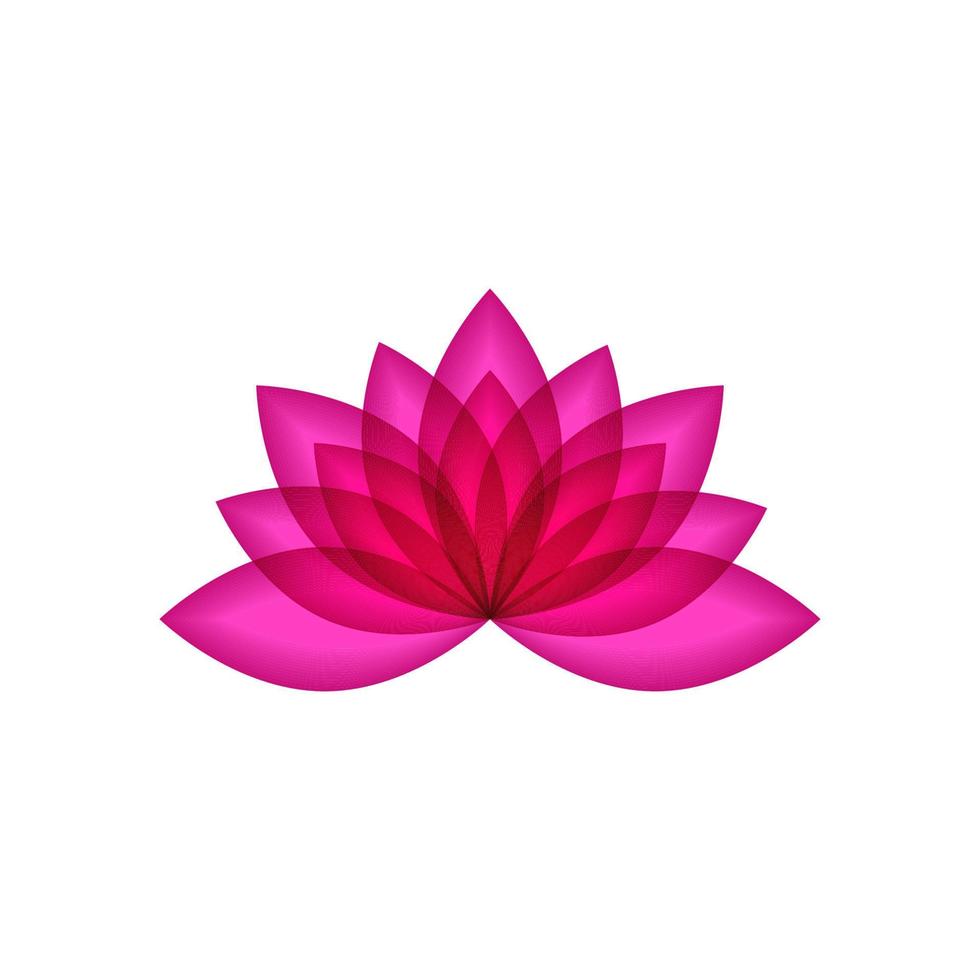 beauty lotus flower vector icon