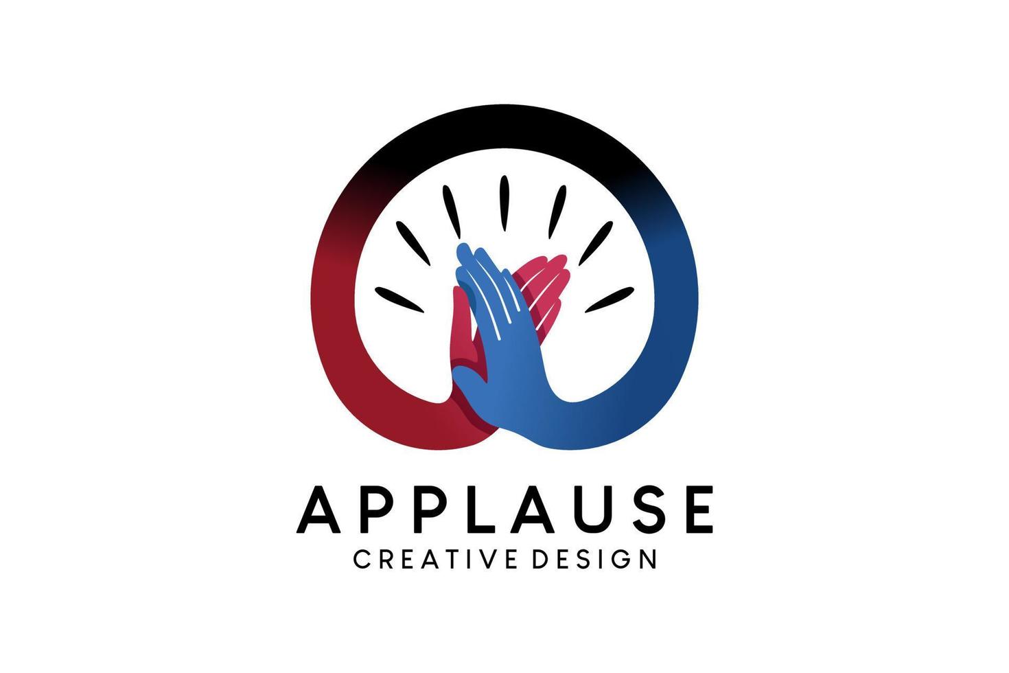 Applause in circle vector illustration logo design