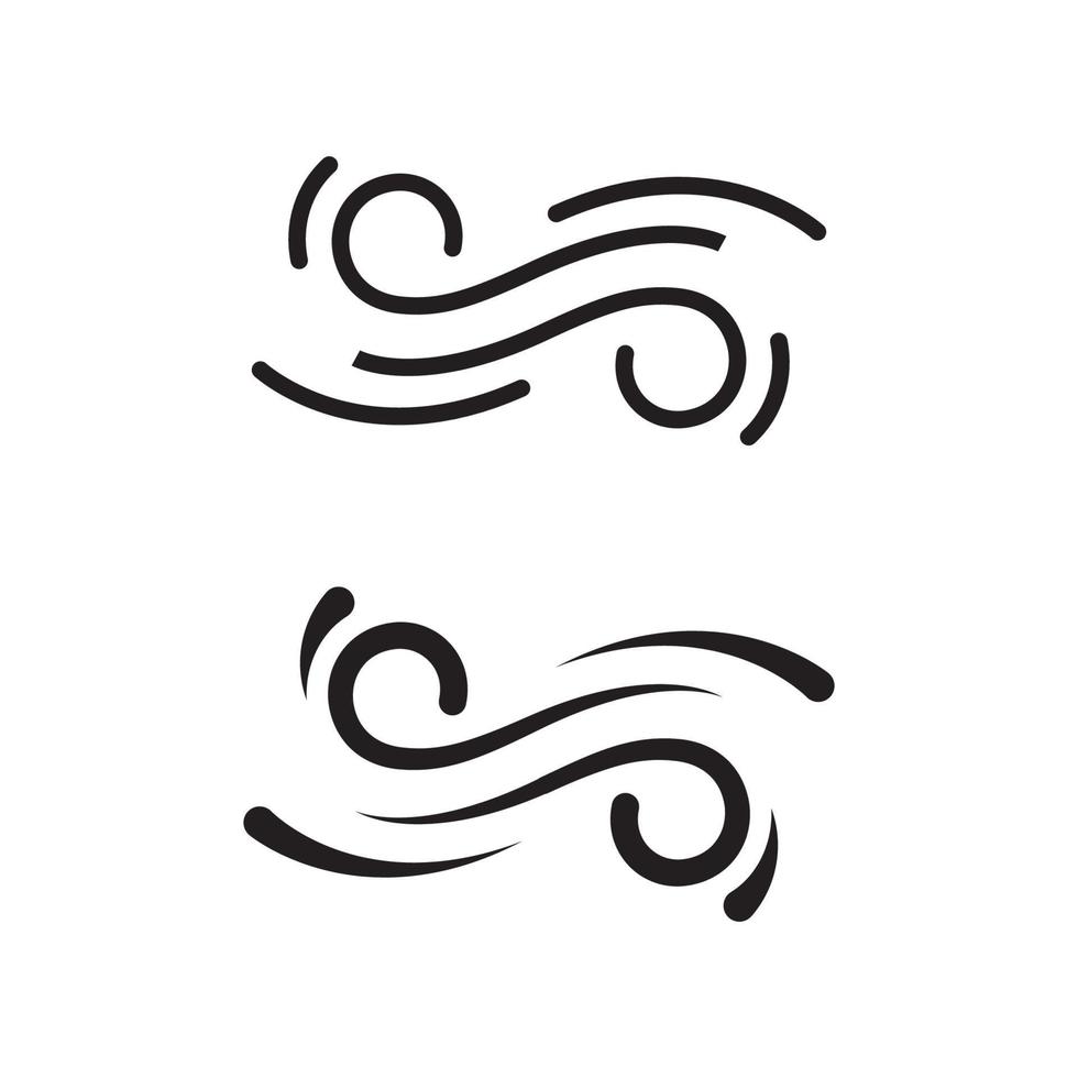 Wind vector icon design template