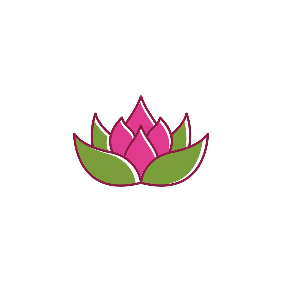 beauty lotus flower vector icon