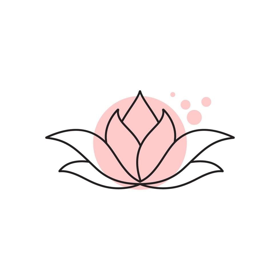 beauty lotus flower vector icon