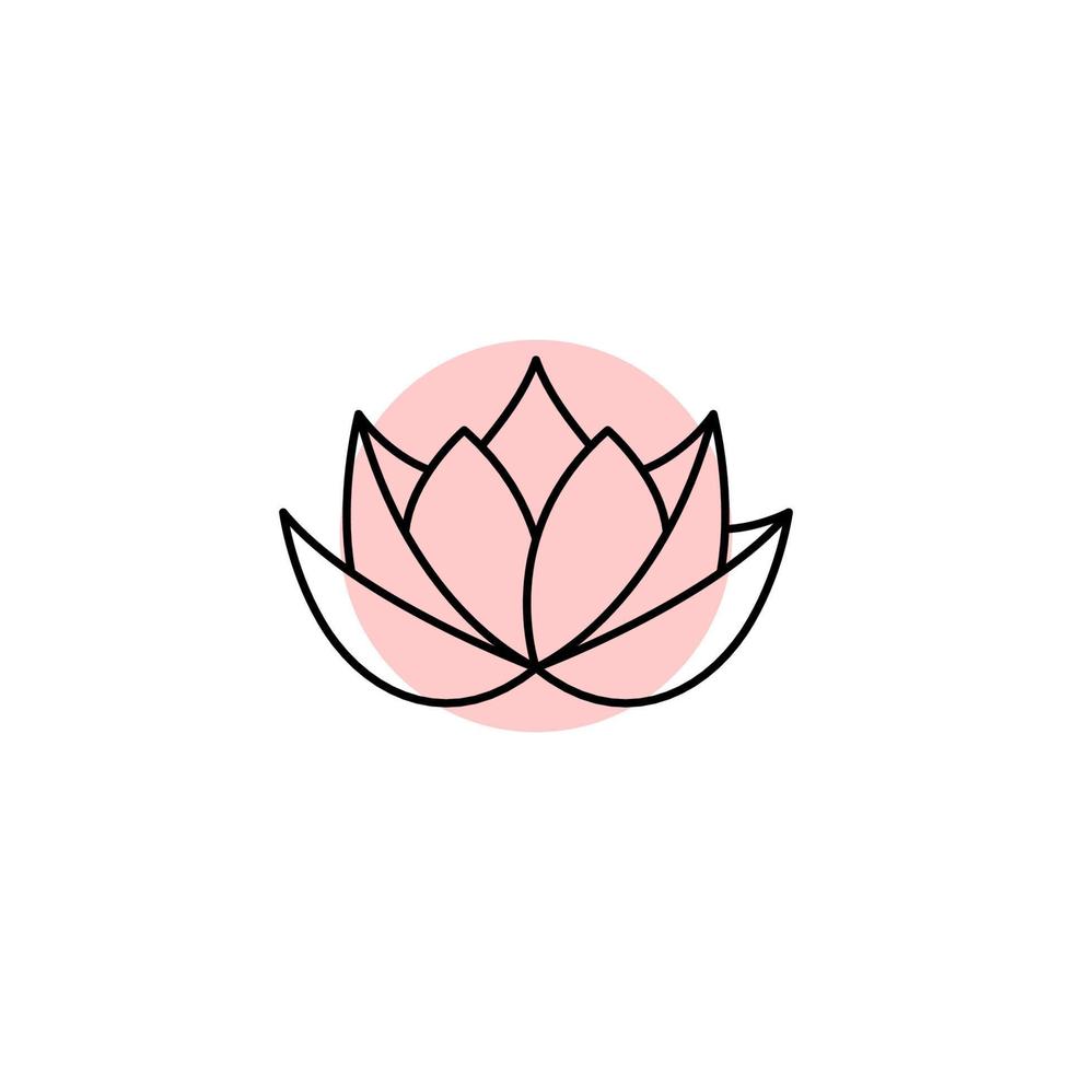 beauty lotus flower vector icon