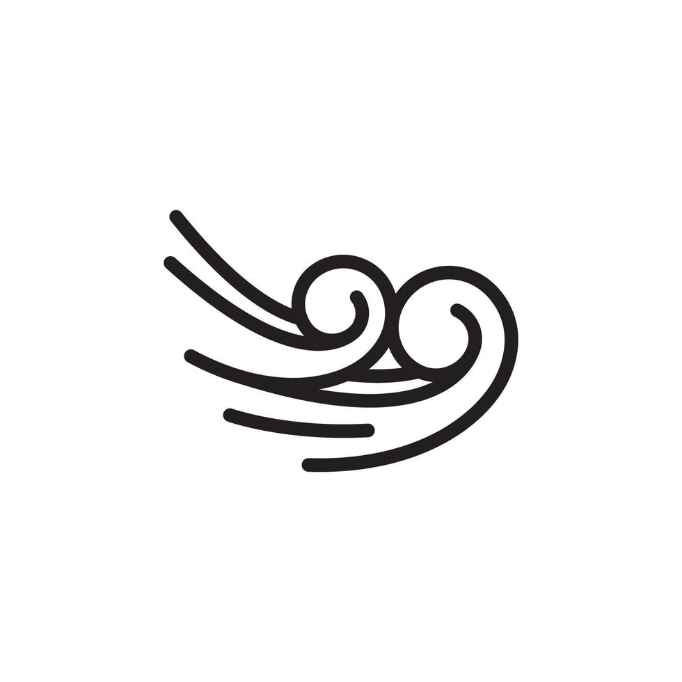 Wind vector icon design template
