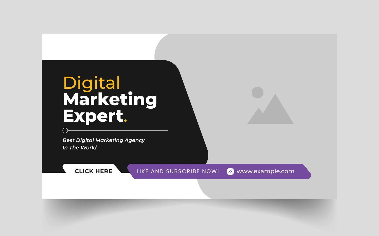 video thumbnail and business workshop live stream promotion web banner template vector