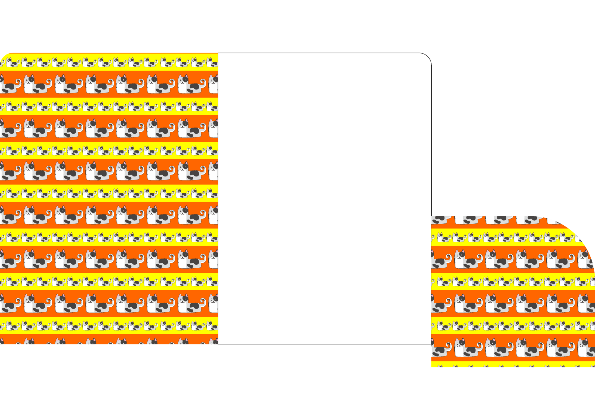 File folder design with cat pattern themefile folder design with cat