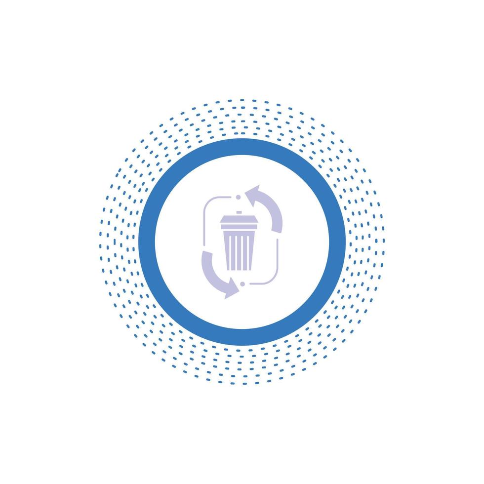 waste. disposal. garbage. management. recycle Glyph Icon. Vector isolated illustration