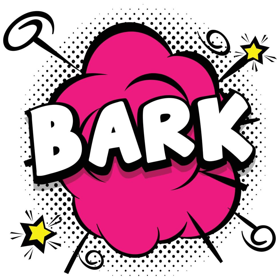 bark Comic bright template with speech bubbles on colorful frames vector