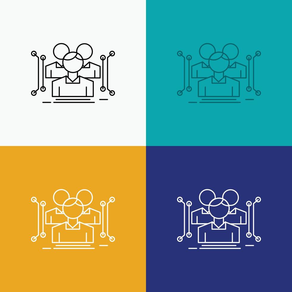 Anthropometry. body. data. human. public Icon Over Various Background. Line style design. designed for web and app. Eps 10 vector illustration