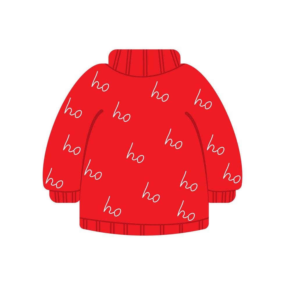 Christmas knitted winter warm sweater vector