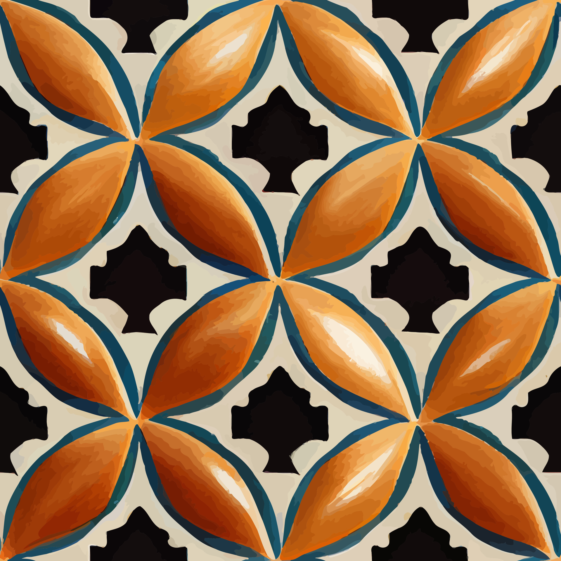 morocco motive floral brown seamless tile pattern perfect for