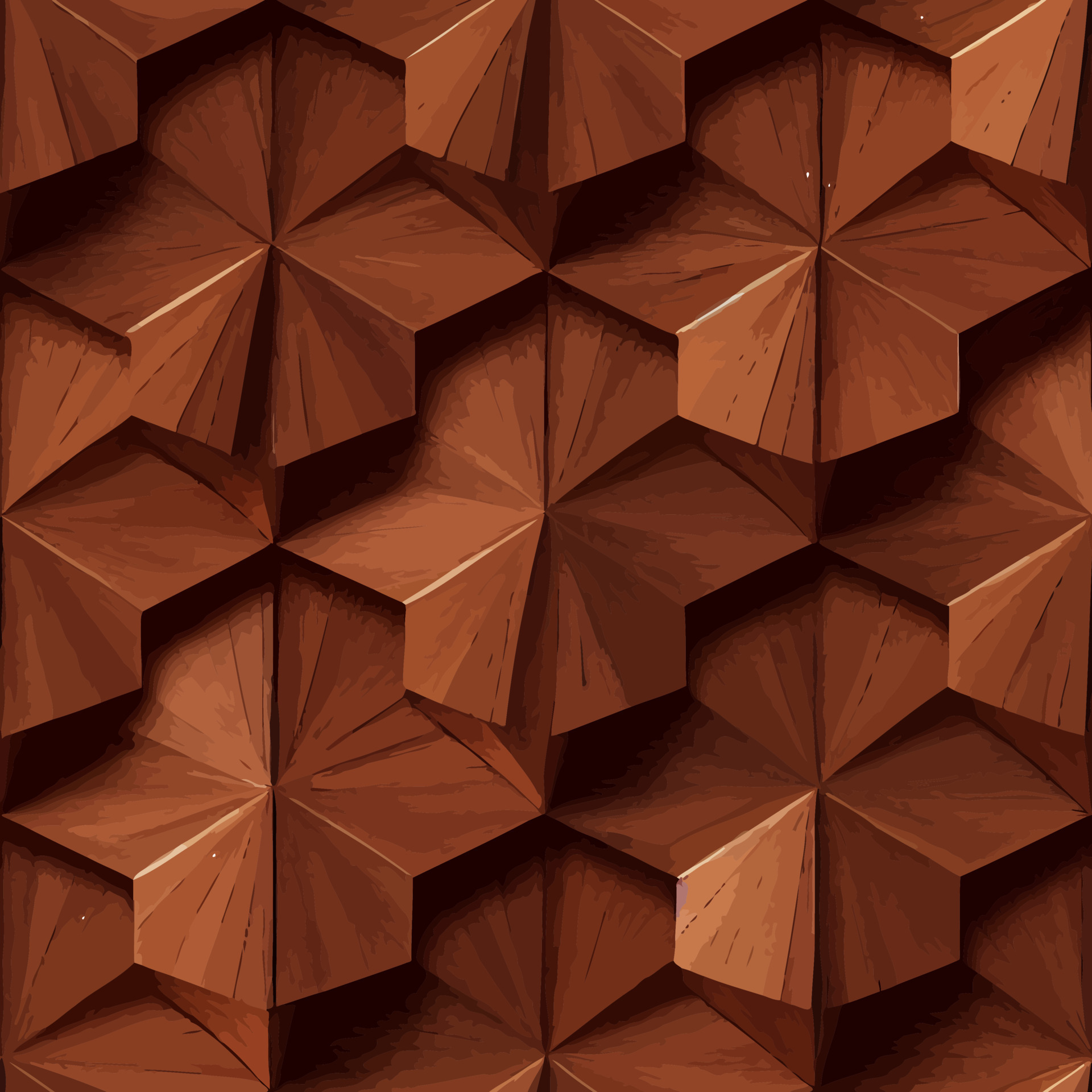 Vector graphic of abstract octagon wood block seamless tile perfect for