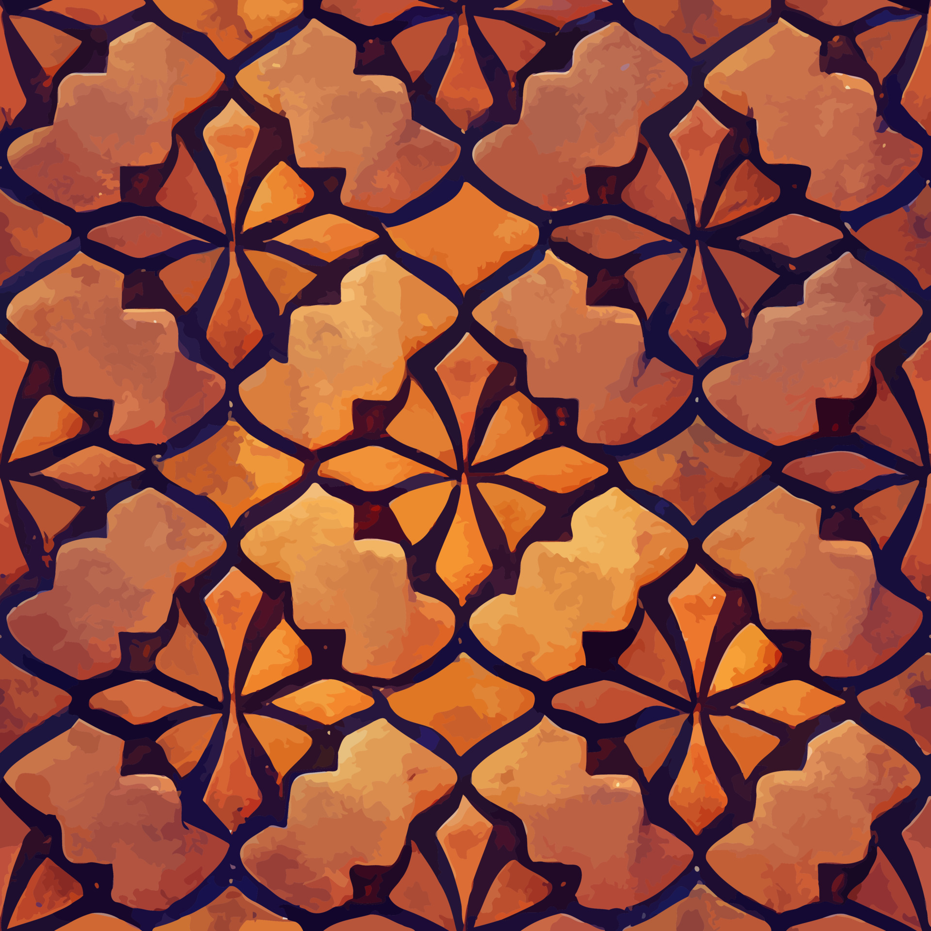 illustration vector graphic of geometric seamless tile pattern Islamic