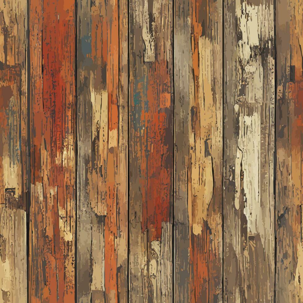 vector graphic of vertical Seamless old weathered wood plank tile perfect for background