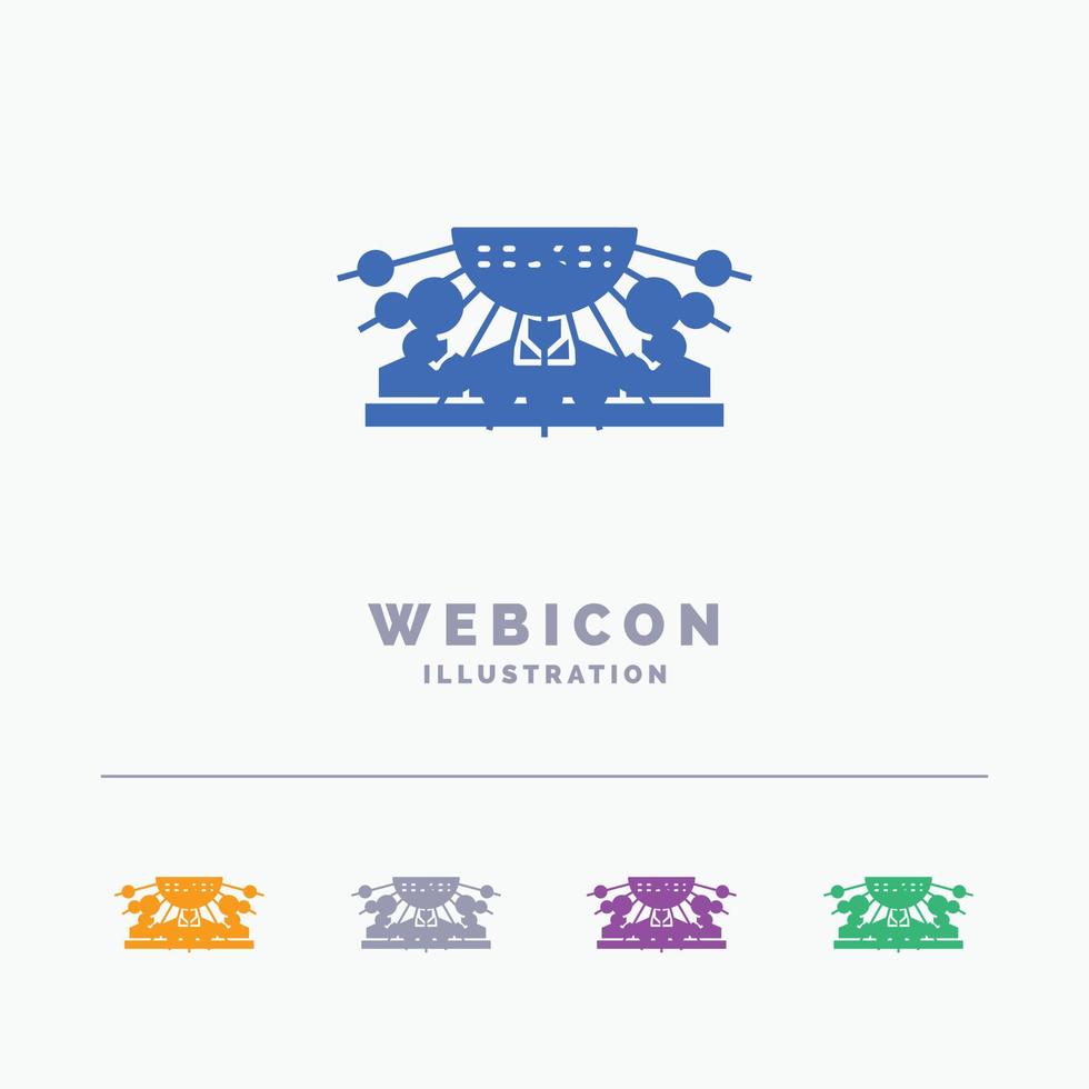 Allocation. group. human. management. outsource 5 Color Glyph Web Icon Template isolated on white. Vector illustration