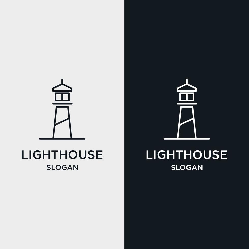 Light House logo icon flat design template vector