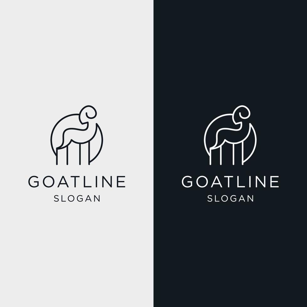 Goat logo icon flat design template vector