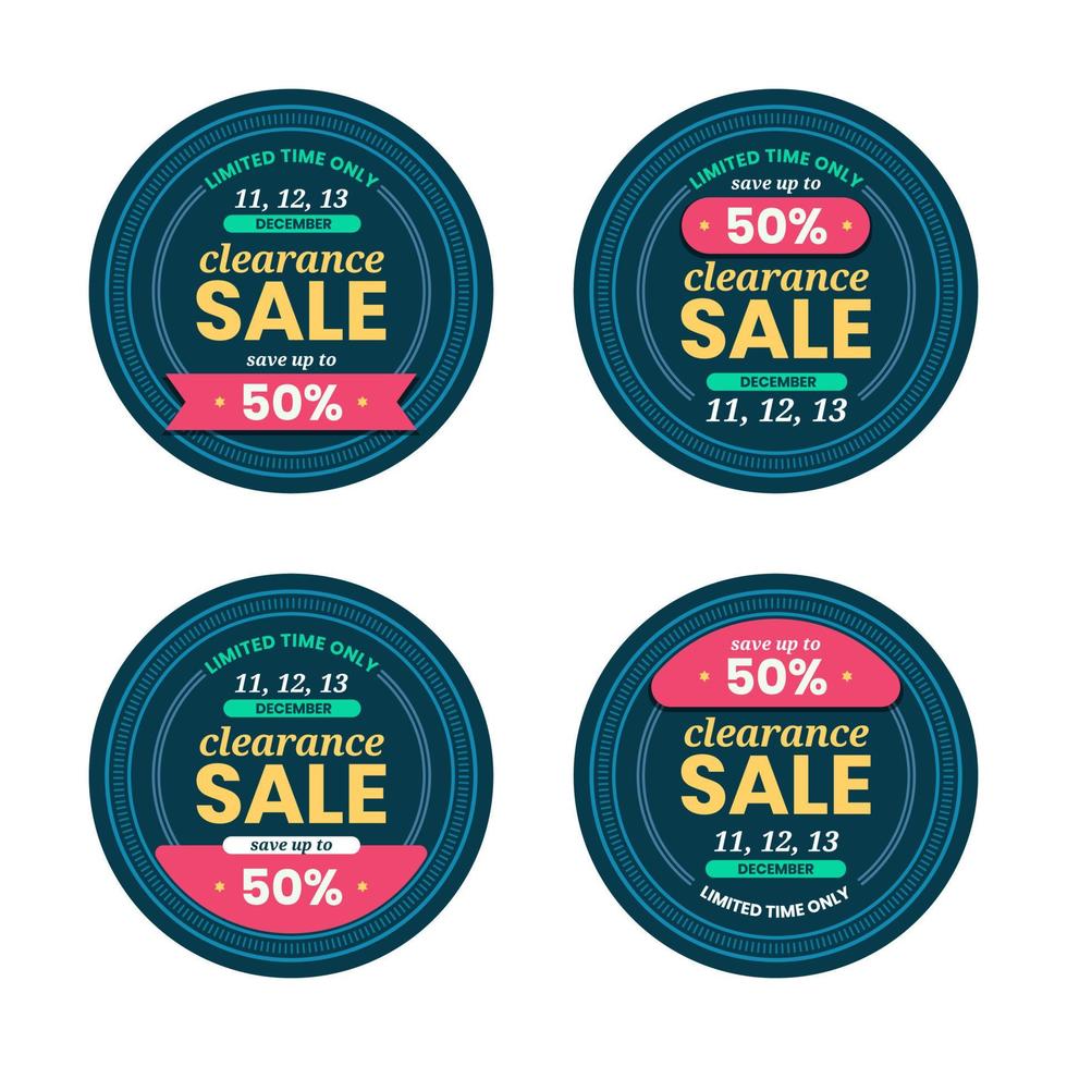 Promotional sale badges clearance offer promotional vector
