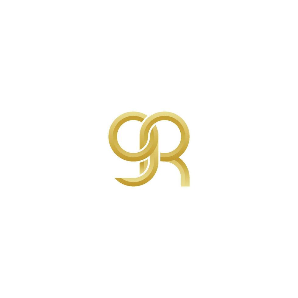 Elegant Golden Letter GR Minimal Simple Modern Logo Vector EPS 10