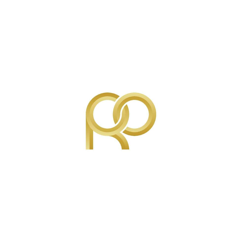 Elegant Golden Letter RO Minimal Simple Modern Logo Vector EPS 10