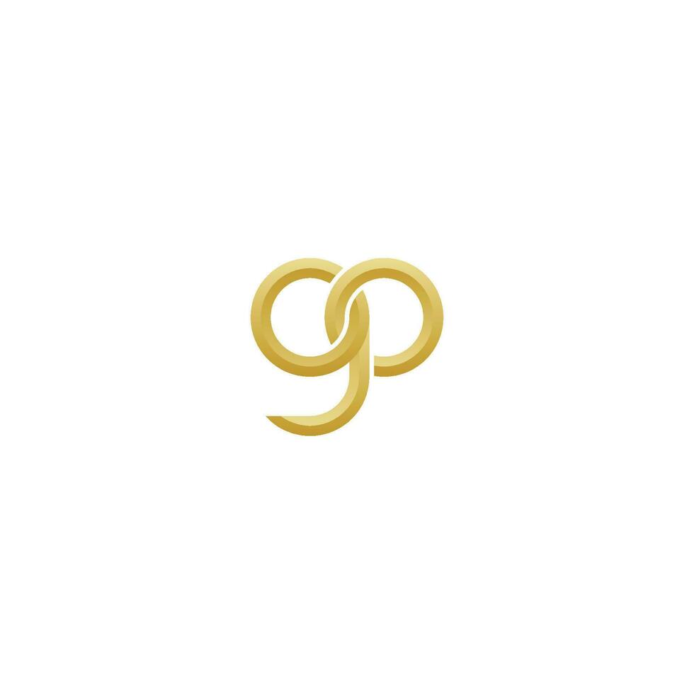 Elegant Golden Letter GO Minimal Simple Modern Logo Vector EPS 10