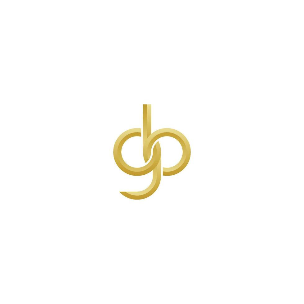 elegante letra dorada gb mínimo simple moderno logo vector eps 10