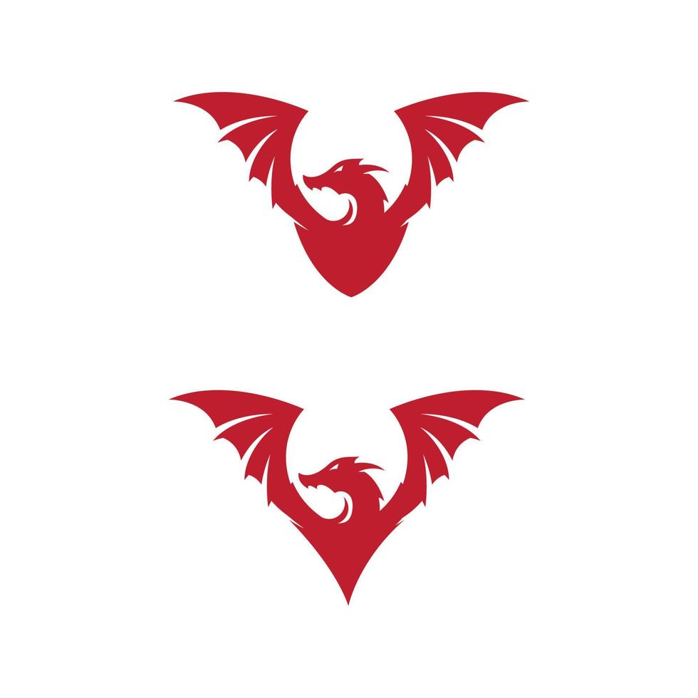 Dragon vector icon illustration